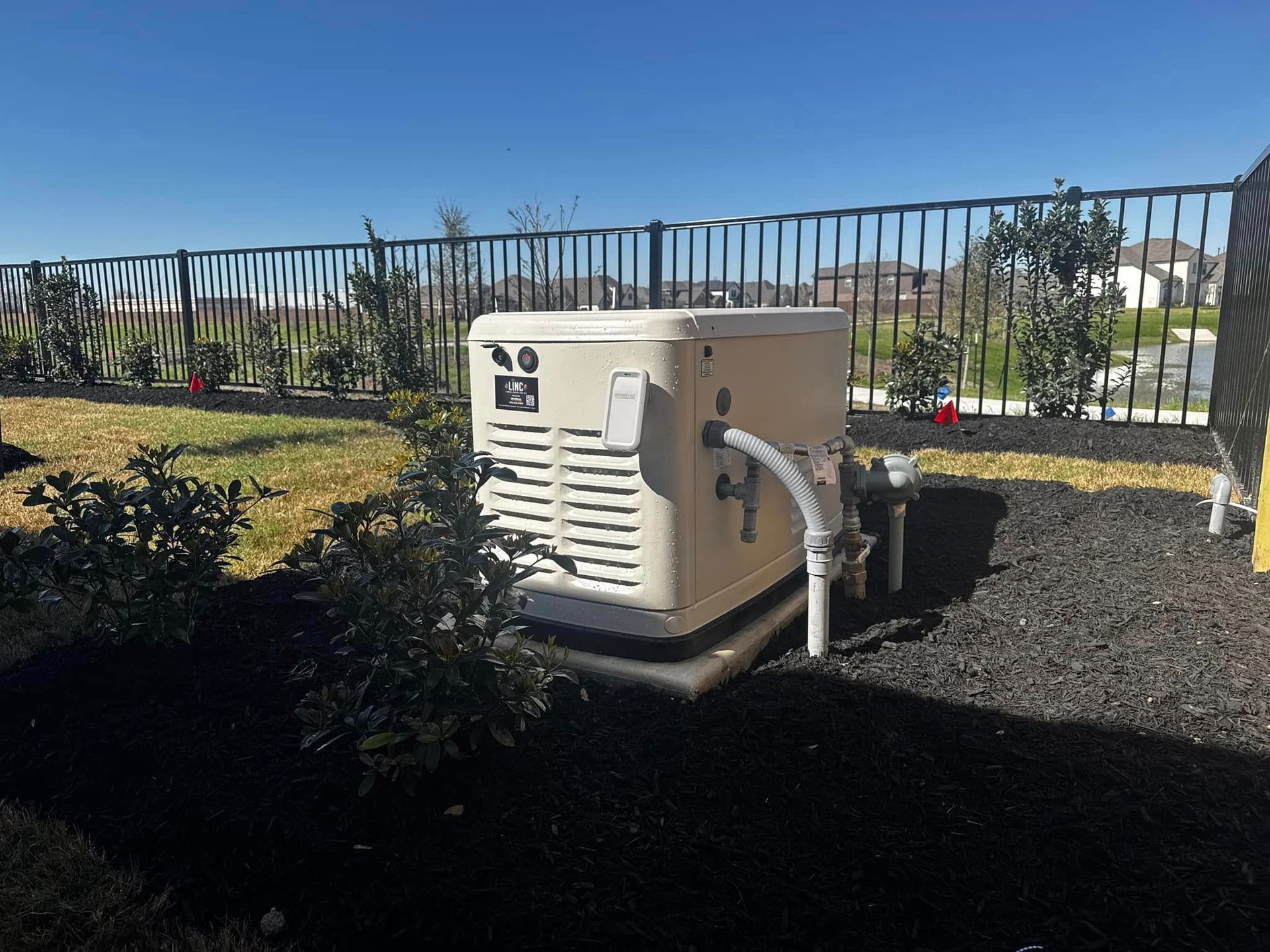 Construction Site with Excavator and Generator